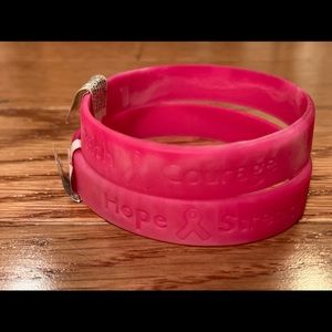 Breast cancer support bracelets